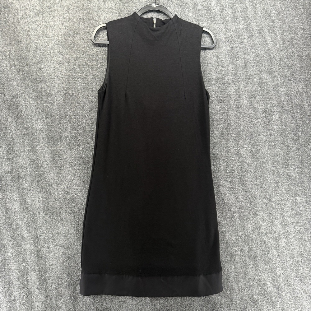Graham Spencer Dress Womens M Black Shift Mock Neck Old Money Minimalist Luxury